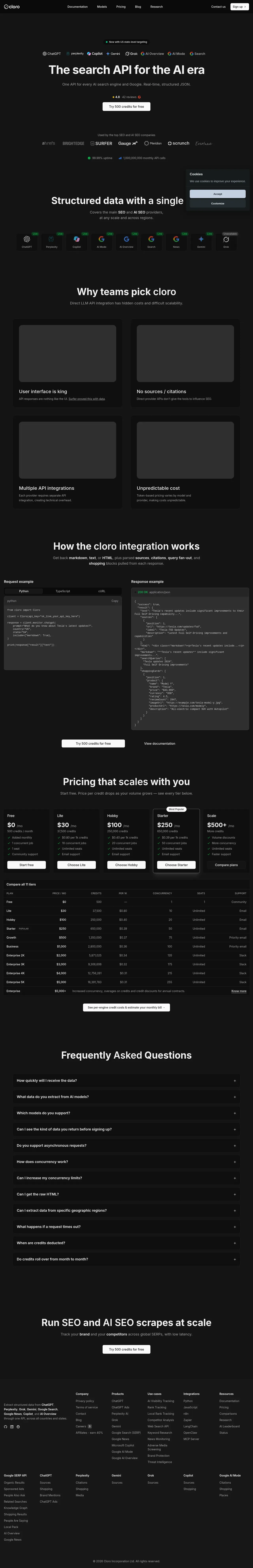 cloro homepage