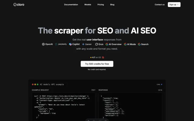 cloro homepage