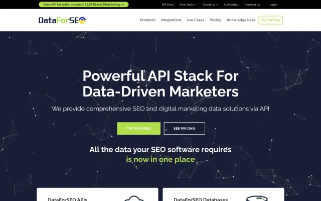 DataForSEO homepage