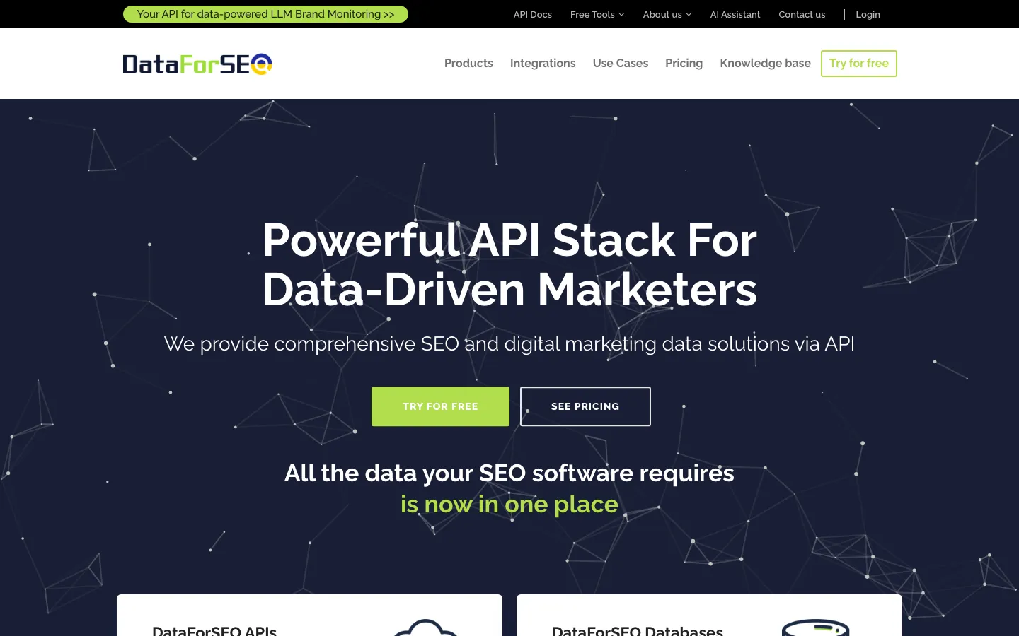 DataForSEO homepage