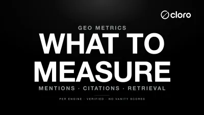 GEO metrics dashboard concepts with per-engine breakdowns