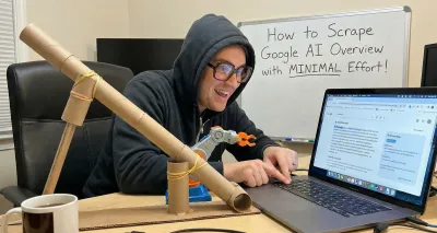Google AI Overview scraping and dynamic citation system diagram