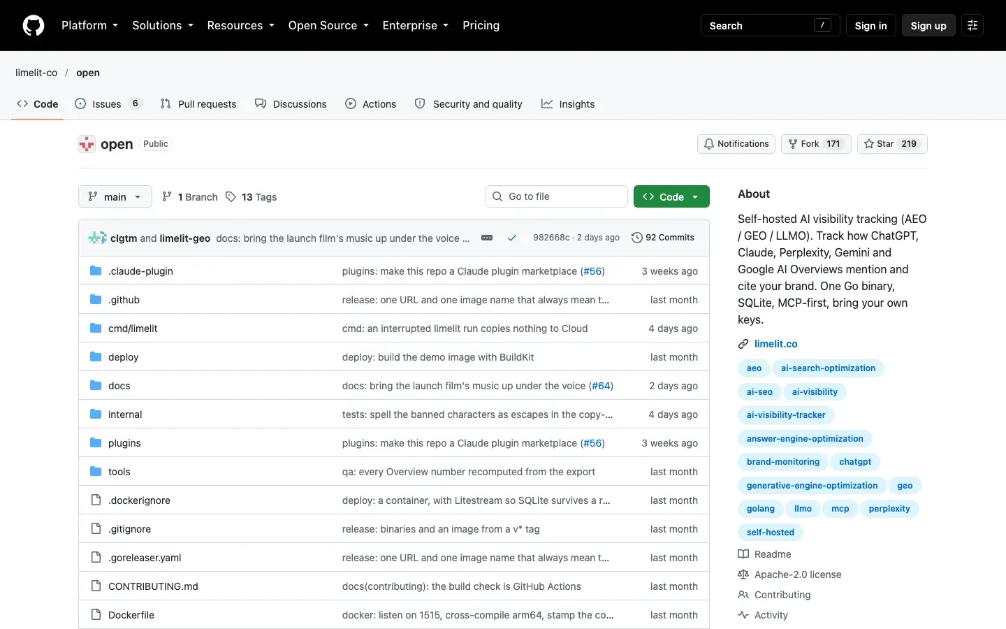 Limelit Open repository on GitHub