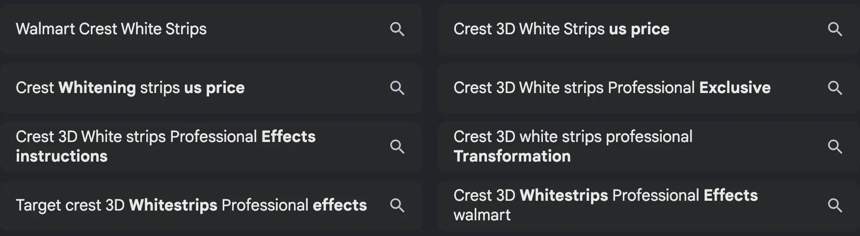 People Also Search For tile grid showing 8 alternative queries beneath an organic result