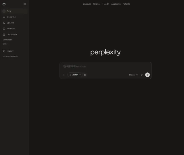 Perplexity Search API homepage