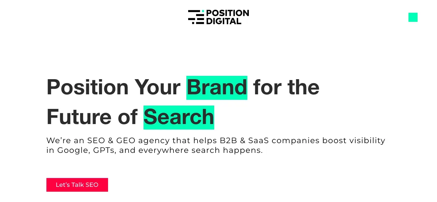 Position Digital homepage