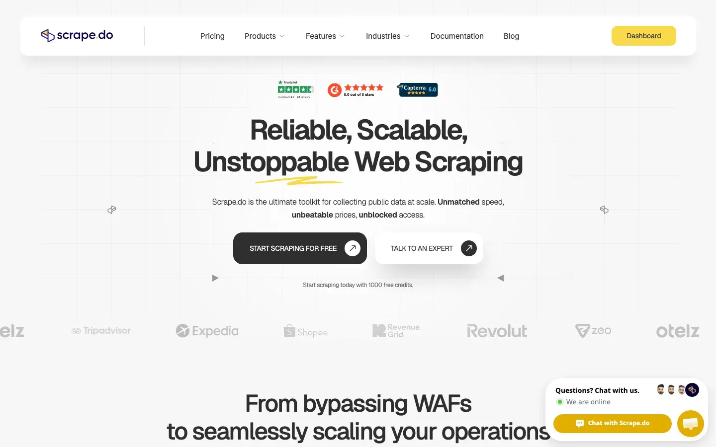 Scrape.do homepage