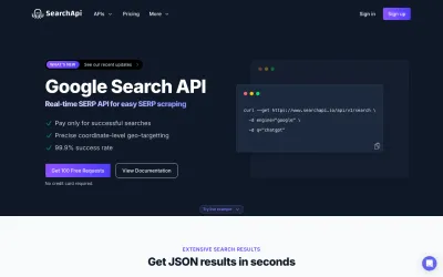 SearchApi homepage