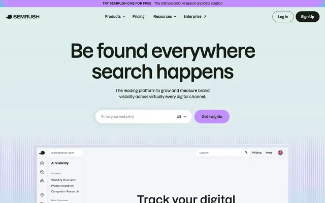 Semrush API homepage