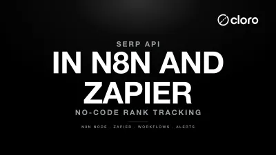 n8n workflow connecting a schedule trigger to a SERP API node