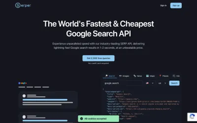 Serper homepage